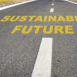 Sustainable,Future,Word,On,Asphalt,Road,Surface,With,Marking,Lines.